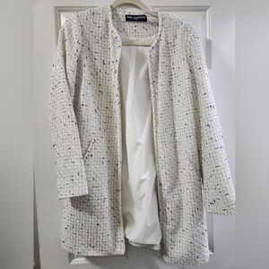 Karl Lagerfeld White Blazer with Textured Pattern